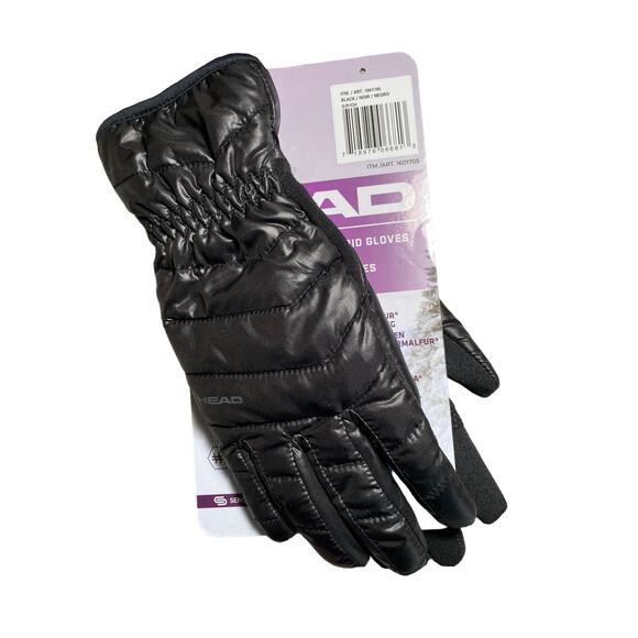 HEAD Womens Waterproof Hybrid Touchscreen Black Gloves Small NWT - Picture 1 of 4